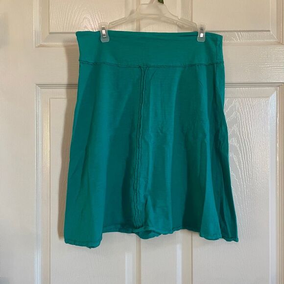 PrAna Medium Teal Blue A Line Skirt Cotton Blend - Picture 2 of 7